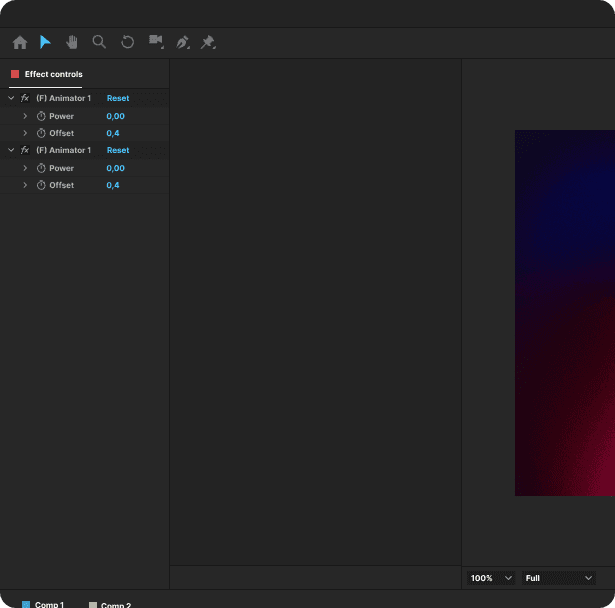 Adobe effect background image