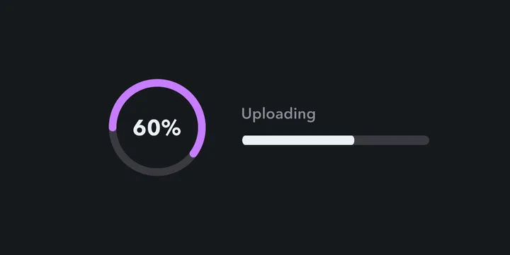 Progress Bar & Ring, an After Effects expression, rendered in After Effects